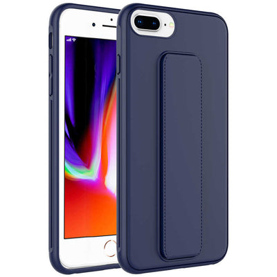 Apple iPhone 8 Plus Kılıf Zore Qstand Kapak Lacivert