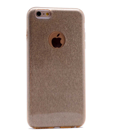 Apple iPhone 8 Plus Kılıf Zore Shining Silikon Gold