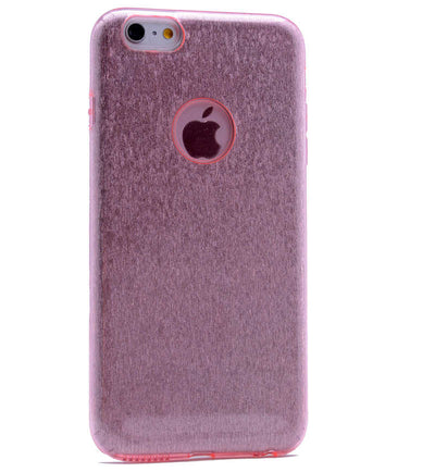 Apple iPhone 8 Plus Kılıf Zore Shining Silikon Pembe