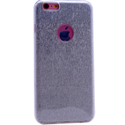 Apple iPhone 8 Plus Kılıf Zore Shining Silikon Gümüş