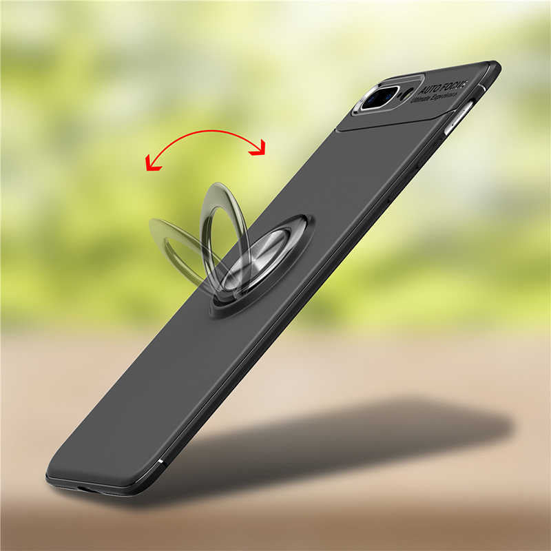 Apple iPhone 8 Plus Kılıf Zore Ravel Silikon Kapak Siyah-Kırmızı