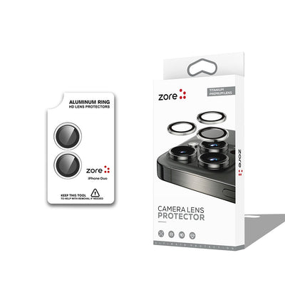 Apple iPhone Duo Zore CL-12 Premium Safir Parmak İzi Bırakmayan Anti-Reflective Kamera Lens Koruyucu