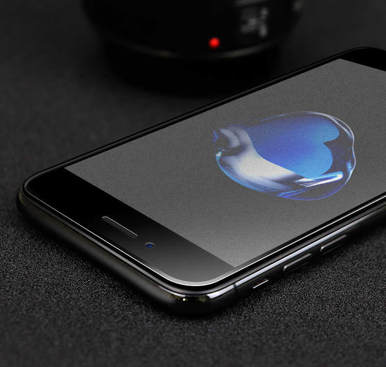 Apple iPhone SE 2020 Zore Anti-Dust Mat Privacy Temperli Ekran Koruyucu Siyah