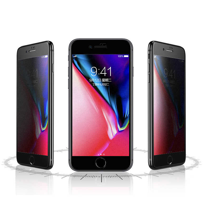 Apple iPhone SE 2020 Zore Anti-Dust Mat Privacy Temperli Ekran Koruyucu Siyah