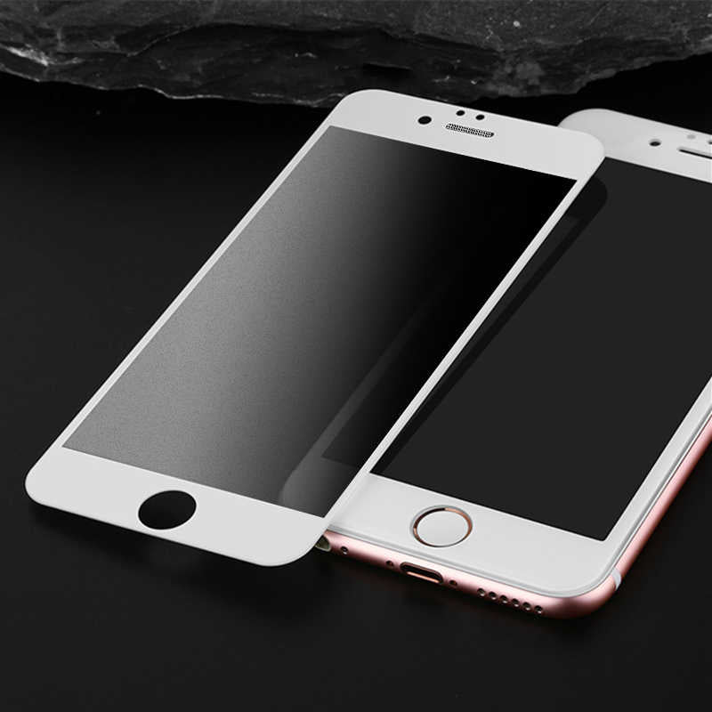 Apple iPhone SE 2020 Zore Anti-Dust Mat Privacy Temperli Ekran Koruyucu Beyaz