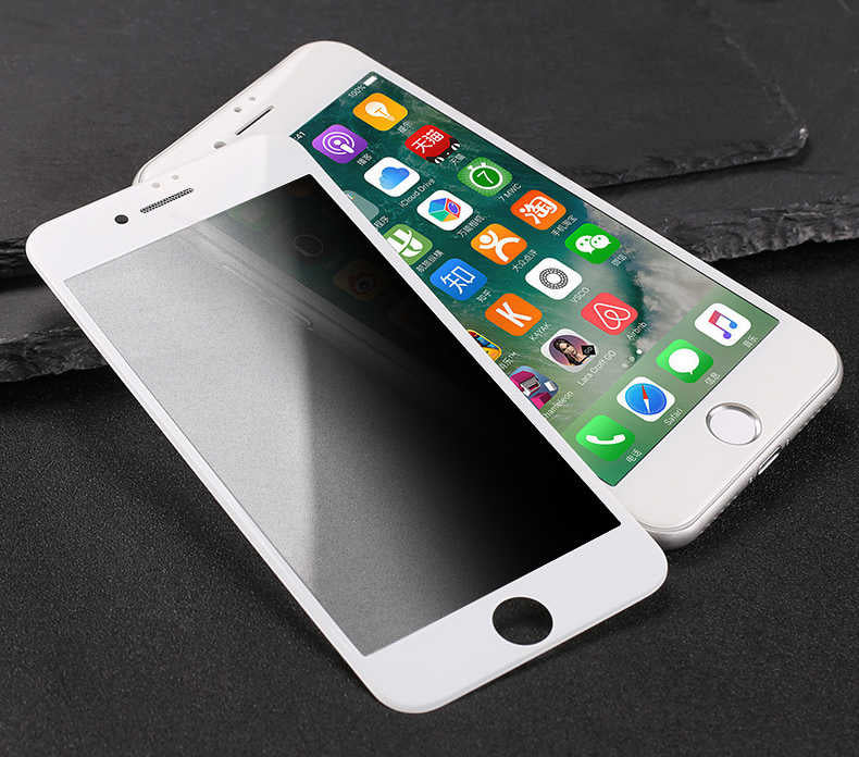 Apple iPhone SE 2020 Zore Anti-Dust Mat Privacy Temperli Ekran Koruyucu Beyaz