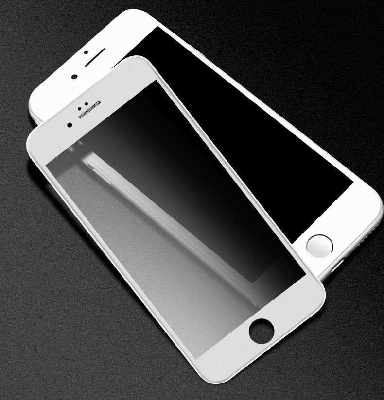 Apple iPhone SE 2020 Zore Anti-Dust Mat Privacy Temperli Ekran Koruyucu Beyaz