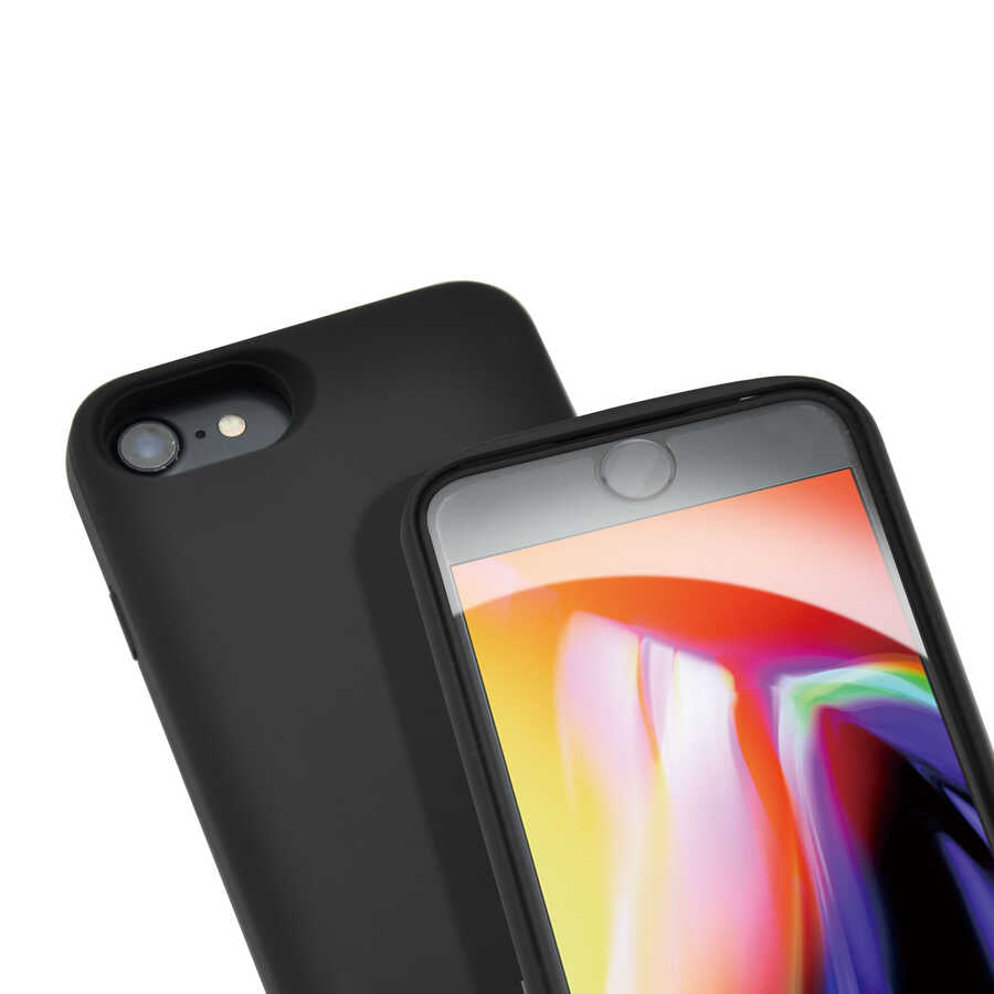 Apple iPhone SE 2020 Zore Şarjlı Kılıf Siyah