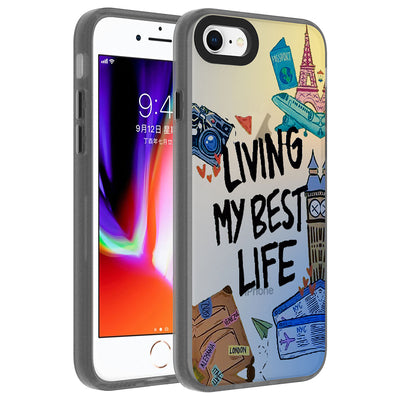 Apple iPhone SE 2022 Kılıf Desenli Zore Dragon Sert Kapak Seyahat