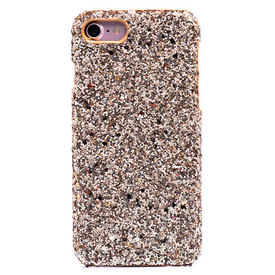 Apple iPhone SE 2022 Kılıf Zore Caselogy Simli Kapak Gold