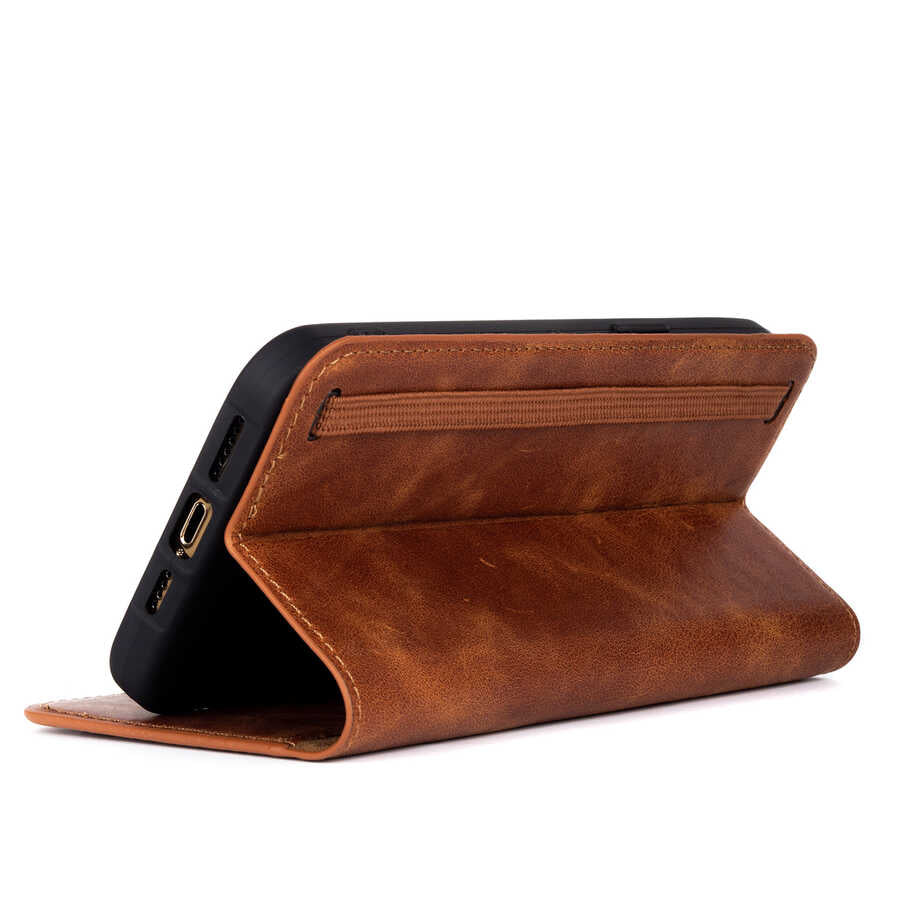 Apple iPhone SE 2022 Kılıf Zore Hakiki Deri Multi Cüzdan Kılıf Lacivert