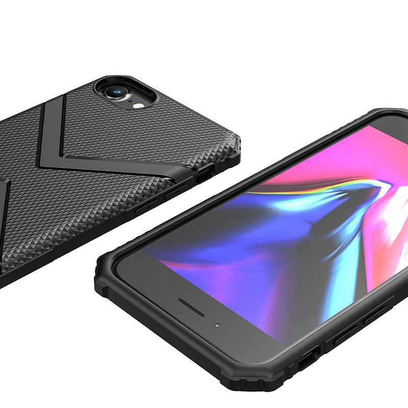 Apple iPhone SE 2022 Kılıf Zore Hank Silikon Siyah