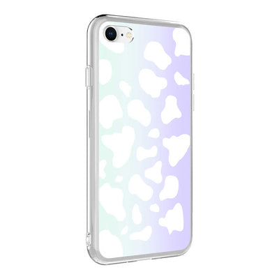 Apple iPhone SE 2022 Kılıf Zore M-Blue Desenli Kapak Cow No2