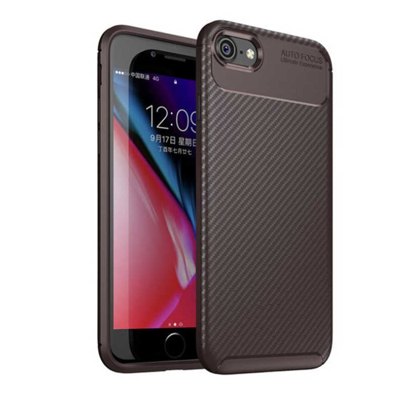 Apple iPhone SE 2022 Kılıf Zore Negro Silikon Kapak Kahverengi