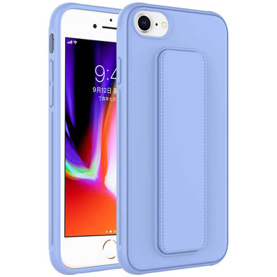 Apple iPhone SE 2022 Kılıf Zore Qstand Kapak Lila