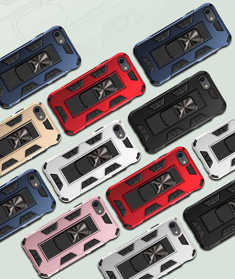 Apple iPhone SE 2022 Kılıf Zore Volve Kapak Kırmızı