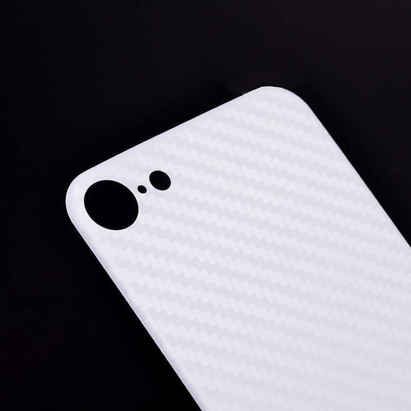 Apple iPhone SE 2022 Zore Kavisli Arka Karbon Koruyucu Jelatin Beyaz