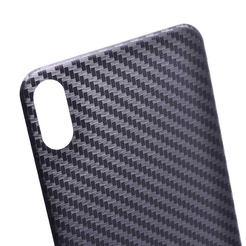 Apple iPhone X Zore Kavisli Arka Karbon Koruyucu Jelatin Siyah
