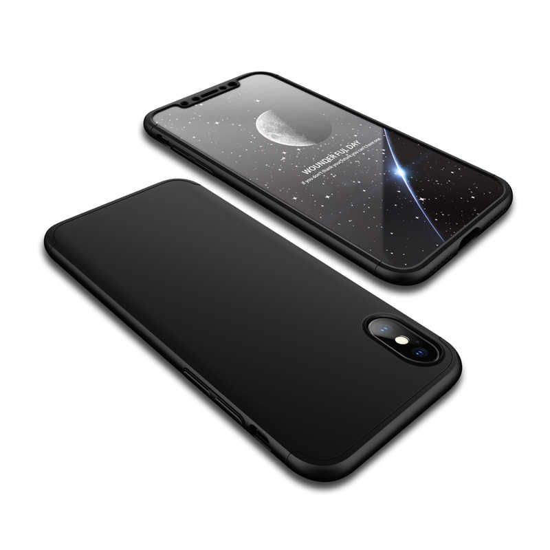 Apple iPhone X Kılıf Zore Ays Kapak Siyah