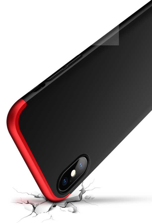 Apple iPhone X Kılıf Zore Ays Kapak Gold