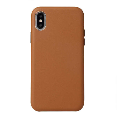 Apple iPhone X Kılıf Zore Eyzi Kapak Kahverengi