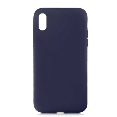 Apple iPhone X Kılıf Zore LSR Lansman Kapak Lacivert