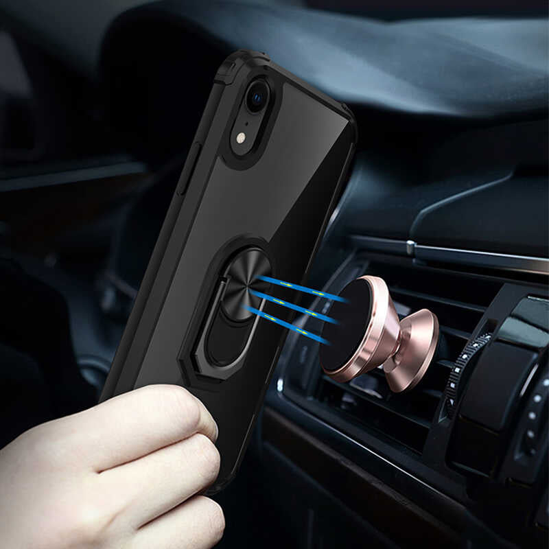Apple iPhone XR 6.1 Kılıf Zore Mola Kapak Siyah