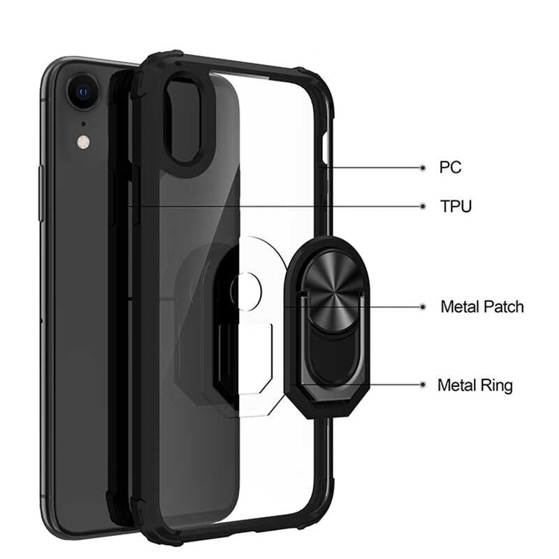 Apple iPhone XR 6.1 Kılıf Zore Mola Kapak Siyah