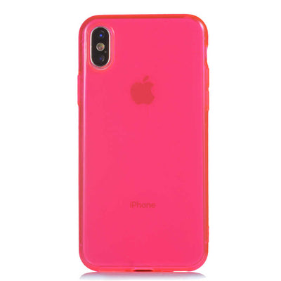 Apple iPhone X Kılıf Zore Mun Silikon Pembe