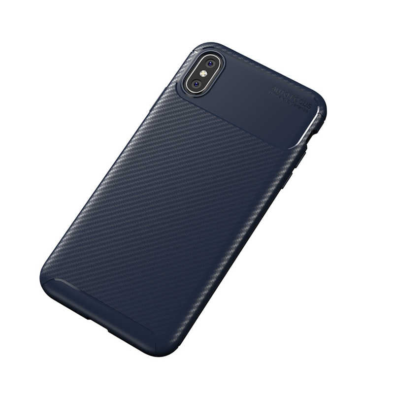 Apple iPhone X Kılıf Zore Negro Silikon Kapak Lacivert