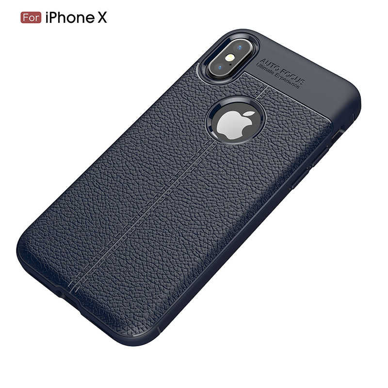 Apple iPhone X Kılıf Zore Niss Silikon Kapak Lacivert
