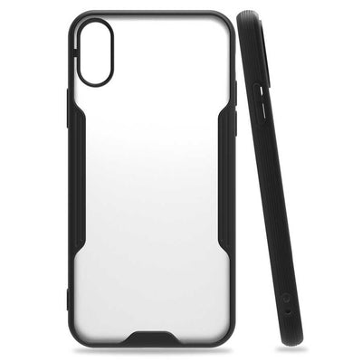 Apple iPhone X Kılıf Zore Parfe Kapak Siyah