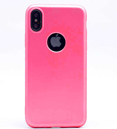 Apple iPhone X Kılıf Zore Premier Silikon Kapak Pembe