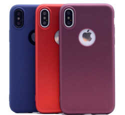Apple iPhone X Kılıf Zore Premier Silikon Kapak Mor