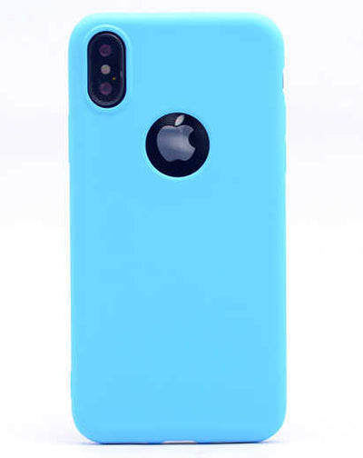 Apple iPhone X Kılıf Zore Premier Silikon Kapak Mavi