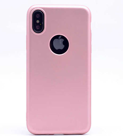 Apple iPhone X Kılıf Zore Premier Silikon Kapak Rose Gold