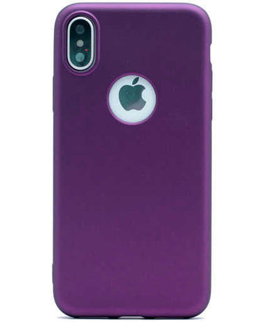 Apple iPhone X Kılıf Zore Premier Silikon Kapak Mor