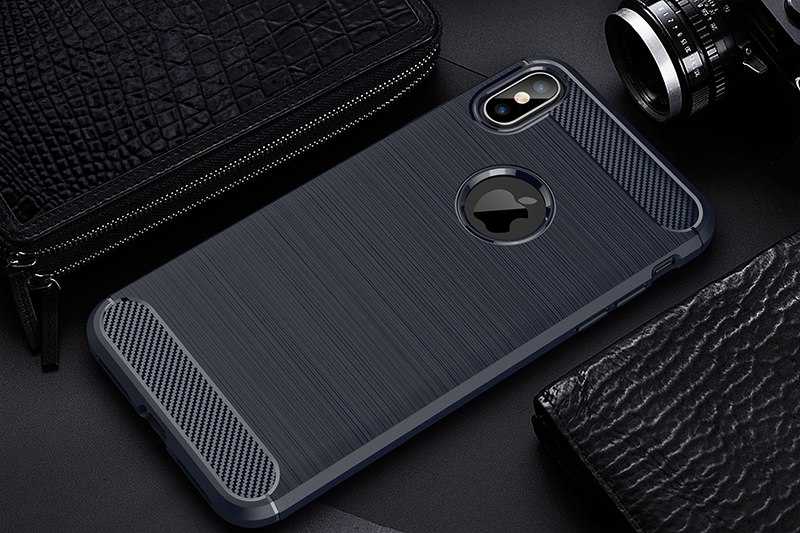 Apple iPhone X Kılıf Zore Room Silikon Kapak Lacivert