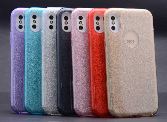Apple iPhone X Kılıf Zore Shining Silikon Gümüş