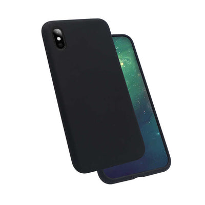 Apple iPhone X Kılıf Zore Silk Silikon Siyah