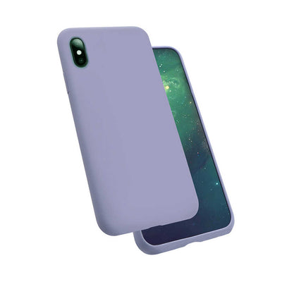 Apple iPhone X Kılıf Zore Silk Silikon Lila