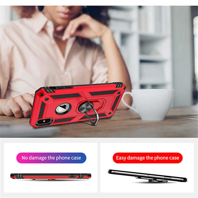 Apple iPhone X Kılıf Zore Vega Kapak Mavi