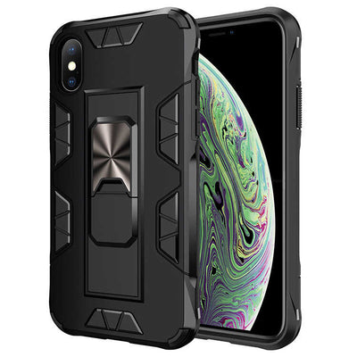 Apple iPhone X Kılıf Zore Volve Kapak Siyah