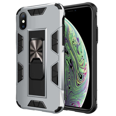 Apple iPhone X Kılıf Zore Volve Kapak Gri