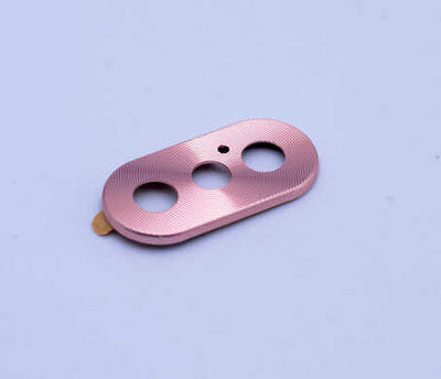 Apple iPhone X Zore Metal Kamera Koruyucu Rose Gold