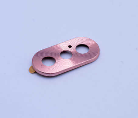 Apple iPhone X Zore Metal Kamera Koruyucu Rose Gold