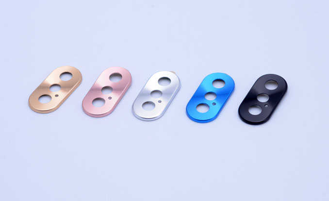 Apple iPhone X Zore Metal Kamera Koruyucu Rose Gold