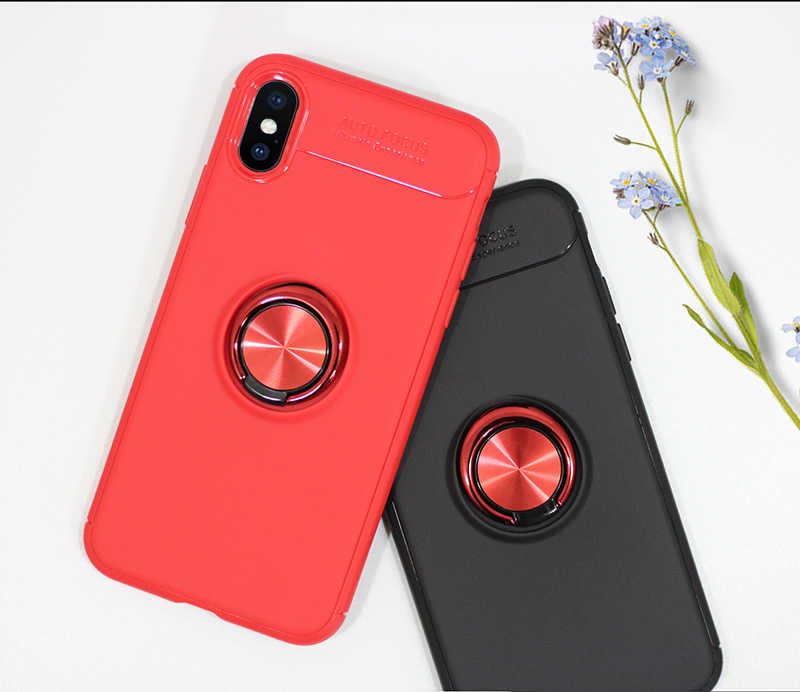 Apple iPhone X Kılıf Zore Ravel Silikon Kapak Siyah-Kırmızı