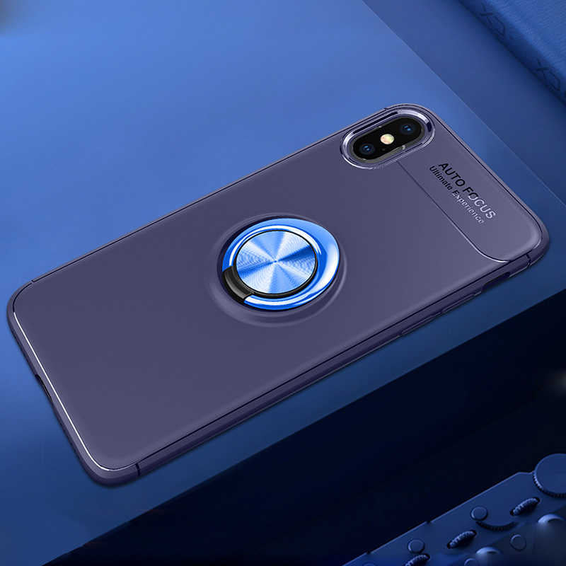 Apple iPhone X Kılıf Zore Ravel Silikon Kapak Mavi