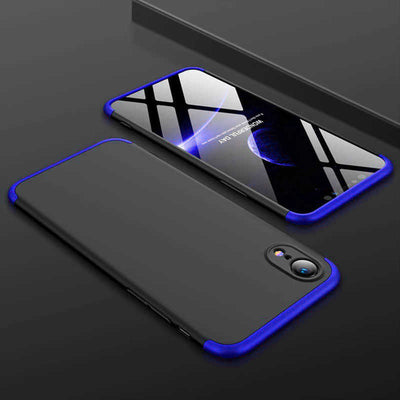 Apple iPhone XR 6.1 Kılıf Zore Ays Kapak Siyah-Mavi